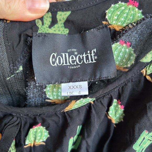 Collectif Carmen Cactus gypsy dress in XXXS / 0 US - Picture 6 of 6